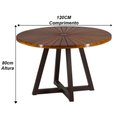 Ver imagem 3 de Mesa Bali 1,20m Redonda com Tampo de Madeira em Alumínio para Edícula, Varanda, Piscina e Jardim Tra