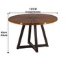 Mesa Bali 1,20m Redonda com Tampo de Madeira em Alumínio para Edícula, Varanda, Piscina e Jardim Tra - 3