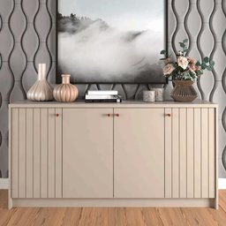 Buffet para Sala de Jantar Lia 100% MDF com 4 Portas Cimol Off White 3 - 3