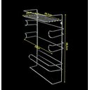 Ver imagem 6 de Porta Papel Rolo Triplo, Toalha, Alumínio, Filme E Temperos
