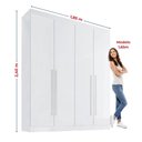 Ver imagem 6 de Guarda Roupa 4 Portas 3 Gavetas da Vinci D'doro Branco