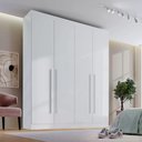 Ver imagem 7 de Guarda Roupa 4 Portas 3 Gavetas da Vinci D'doro Branco