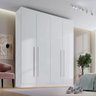 Guarda Roupa 4 Portas 3 Gavetas da Vinci D'doro Branco - 7