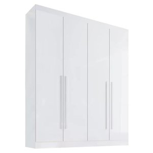 Guarda Roupa 4 Portas 3 Gavetas da Vinci D'doro Branco