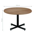 Ver imagem 2 de Mesa de Reunião Redonda Boss Empresa Moderno sem Gavetas MDP 120cm Montana Plata