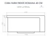 Cuba Cozinha Farm Sink Romana 40 Cm Estilo Fazenda Avental - 7