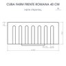 Cuba Cozinha Farm Sink Romana 40 Cm Estilo Fazenda Avental - 8