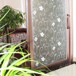 Pelicula Adesivo Eletrostatica Vidro Jateado Galhos Brancos - 2