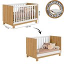 Ver imagem 2 de Berço Mini Cama e Roupeiro com Cômoda Qencanto Slim Freijó Branco Acetinado Qmovi + Colchão Ortobom