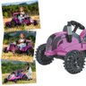 Trator Eletrico Infantil Biemme Big Valtra Pink Rosa 12v 35kg - 3