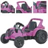Trator Eletrico Infantil Biemme Big Valtra Pink Rosa 12v 35kg - 2