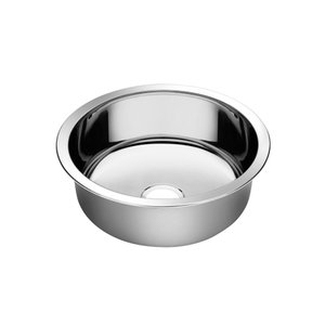 Cuba Redonda Cozinha 35 Cm Aço Inox 304 com Válvula e Sifão