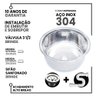 Cuba Redonda Cozinha 35 Cm Aço Inox 304 com Válvula e Sifão - 2