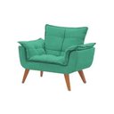 Ver imagem 2 de Kit 02 Poltronas Decorativas Opala Suede Azul Turquesa - SeLiga Shop