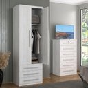 Ver imagem 5 de Guarda-roupa 2 Portas 3 Gavetas Modular 1303 Ilan Carvalho