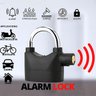 Cadeado com Alarme Antifurto de 110db Trava Reforçada para Casa Bicicleta e Veículos - 5