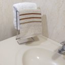 Ver imagem 3 de Kit 2 Porta Toalhas de Bancada Lavabo Banheiro Aço Cromado