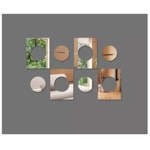Espelho Decorativo Retangular Bolas Quarto Sala Escritório