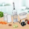 FATIADOR MULTIFUNCIONAL CORTADOR RALADOR 9 PEÇAS EM INOX ALHO CEBOLA LEGUMES QUEIJO - 2