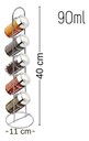 Ver imagem 3 de Porta Condimentos Aço Inox 5 Potes Vidro com Suporte 90ml
