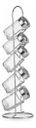 Ver imagem 4 de Porta Condimentos Aço Inox 5 Potes Vidro com Suporte 90ml