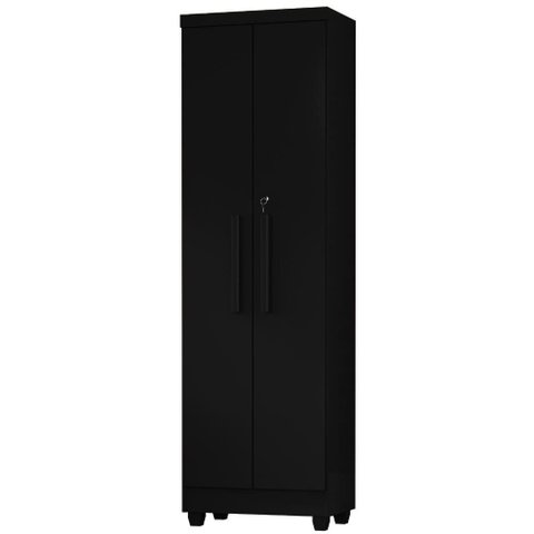 Armario para Lavanderia Multiuso 2 Portas 188x55 cm Isabela Preto Rudk