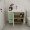 Ver imagem 5 de Gabinete com Cuba Vittare 79,6cm Estilare Gab5004 Carv/verde