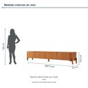 Ver imagem 3 de Rack Arco 268 cm Porta Lisa Incolar Cedro