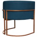 Ver imagem 6 de Kit 2 Poltronas para Sala de Recepção Luna Suede Cores Base de Ferro Bronze