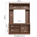 Ver imagem 4 de Estante para TV Até 49 Polegadas 1 Porta Wengue/Cristalo Es503 - Decibal