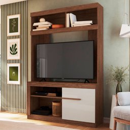 Estante para TV Até 49 Polegadas 1 Porta Wengue/Cristalo Es503 - Decibal - 1