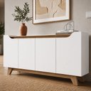 Ver imagem 1 de Buffet 4 Portas com Prateleiras Internas e Design Moderno Serena