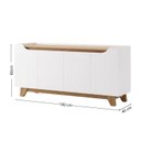Ver imagem 3 de Buffet 4 Portas com Prateleiras Internas e Design Moderno Serena