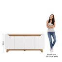 Ver mais imagens de Buffet 4 Portas com Prateleiras Internas e Design Moderno Serena