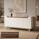 Ver imagem 4 de Buffet 4 Portas com Prateleiras Internas e Design Moderno Serena