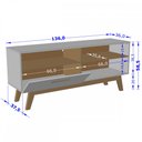 Ver imagem 5 de Rack para TV Até 55 Polegadas Santorini 1 Porta Preto - Pnr Móveis