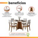 Ver imagem 5 de Conjunto Sala de Jantar Mesa 1,20m Moove 4 Cadeiras Linda