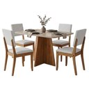 Ver imagem 1 de Conjunto Sala de Jantar Mesa 1,20m Moove 4 Cadeiras Linda