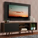 Ver imagem 1 de Rack Madesa Dubai com Pés e Painel para Tv até 58 Polegadas - Rustic/preto 7kd8