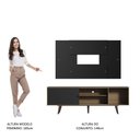 Ver imagem 6 de Rack Madesa Dubai com Pés e Painel para Tv até 58 Polegadas - Rustic/preto 7kd8