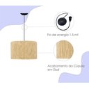 Ver imagem 3 de Lustre Luminária Pendente Cúpula Rústica em Corda Sisal
