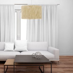 Lustre Luminária Pendente Cúpula Rústica em Corda Sisal - 1