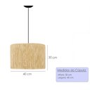 Ver imagem 6 de Lustre Luminária Pendente Cúpula Rústica em Corda Sisal