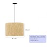 Lustre Luminária Pendente Cúpula Rústica em Corda Sisal - 6