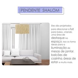 Lustre Luminária Pendente Cúpula Rústica em Corda Sisal - 2