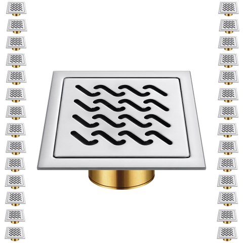 Ralo Inox 10x10 Kit 28 Uni Banheiro Box Anti Odor Jardim Lavabo Higienico Casa Inseto Quintal Varand