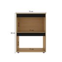 Ver imagem 3 de Balcão Adriana para Cooktop 4 ou 5 Bocas Ajl Móveis - Amêndoa/preto