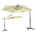 Ver imagem 1 de Ombrelone Grande com Base Lateral Manivela 3 Metros Aço Bege