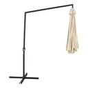 Ver imagem 6 de Ombrelone Grande com Base Lateral Manivela 3 Metros Aço Bege