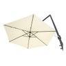 Ombrelone Grande com Base Lateral Manivela 3 Metros Aço Bege - 2